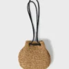 Bolso mini de paja con bandolera y palmera datilera
