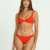 Braguitas de bikini Aloha Tropic en rojo