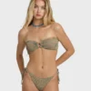 Braguitas de bikini de verano con tanga de cintura alta y lazos laterales