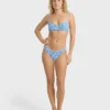 Braguitas de bikini Maui con estampado de mini ondas
