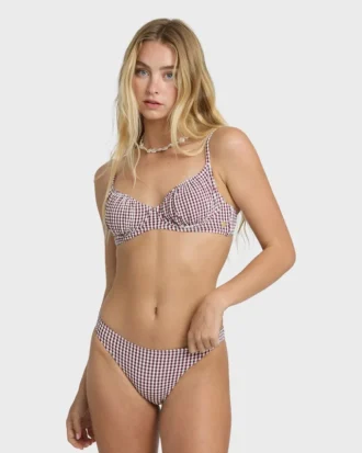 Braguitas de bikini mediana Mini Wave Check Tropic