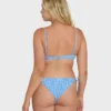 Braguitas de bikini tanga con lazos laterales y estampado de mini ondas