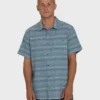 Camisa de manga corta tejida All Day Stripe en pantalones cortos Camisa de manga corta tejida All Day Stripe en pantalones cortos