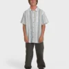 Camisa de manga corta tejida All Day Stripe en pantalones cortos Camisa de manga corta tejida All Day Stripe en pantalones cortos