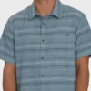 Camisa de manga corta tejida All Day Stripe en pantalones cortos Camisa de manga corta tejida All Day Stripe en pantalones cortos