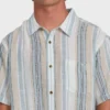 Camisa de manga corta tejida All Day Stripe en pantalones cortos Camisa de manga corta tejida All Day Stripe en pantalones cortos