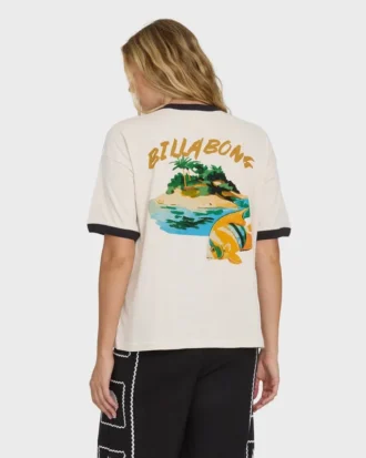Camiseta de algodón de manga corta Fun Paradise en pantalones cortos