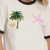 Camiseta de algodón de manga corta Fun Paradise en pantalones cortos Camiseta de algodón de manga corta Fun Paradise en pantalones cortos