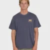 Camiseta de algodón de manga corta Glyph Wave Washed Premium de pantalones cortos