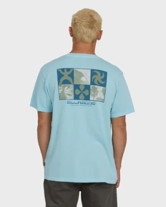 Camiseta de algodón de manga corta Glyph Wave Washed Premium de pantalones cortos