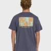 Camiseta de algodón de manga corta Glyph Wave Washed Premium de pantalones cortos