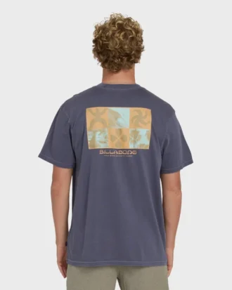 Camiseta de algodón de manga corta Glyph Wave Washed Premium de pantalones cortos