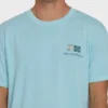 Camiseta de algodón de manga corta Glyph Wave Washed Premium de pantalones cortos