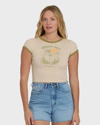 Camiseta de algodón de manga corta Sunny Out