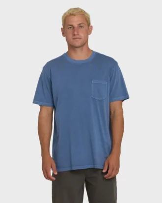 Camiseta de manga corta con bolsillo Essential Wave Washed Premium para pantalones cortos