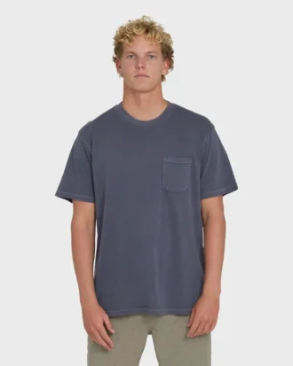Camiseta de manga corta con bolsillo Essential Wave Washed Premium para pantalones cortos