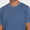 Camiseta de manga corta con bolsillo Essential Wave Washed Premium para pantalones cortos