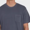 Camiseta de manga corta con bolsillo Essential Wave Washed Premium para pantalones cortos