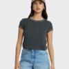 Camiseta de punto de manga corta Daily T en pantalones cortos