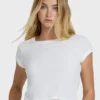 Camiseta de punto de manga corta Daily T en pantalones cortos Camiseta de punto de manga corta Daily T en pantalones cortos
