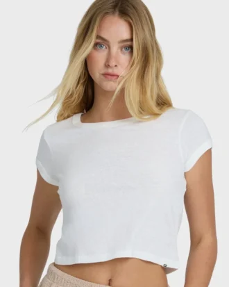 Camiseta de punto de manga corta Daily T en pantalones cortos