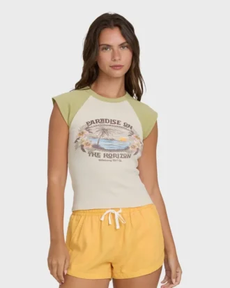 Camiseta de punto de manga corta Horizon Raglan