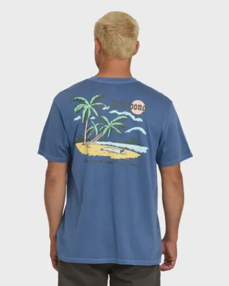 Camiseta de punto de manga corta Loner Wave Washed Premium
