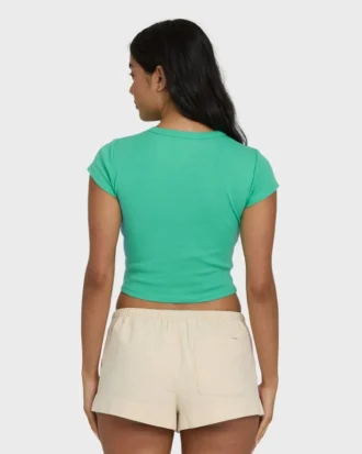 Camiseta de punto de manga corta Summer Icons en pantalones cortos