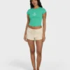 Camiseta de punto de manga corta Summer Icons en pantalones cortos