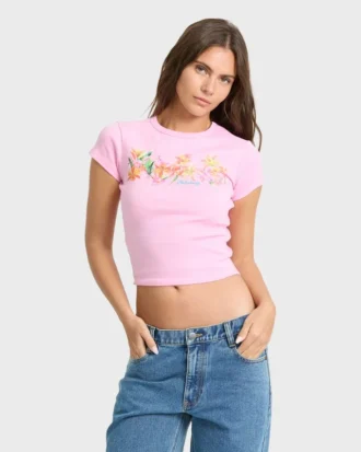 Camiseta de punto de manga corta Wonderful Garden