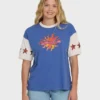 Camiseta de punto de pantalón corto con cuello redondo Tropics Co