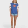 Camiseta de punto de pantalón corto con cuello redondo Tropics Co