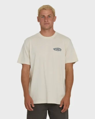 Camiseta de punto de pantalón corto premium Heritage Arch con lavado Wave