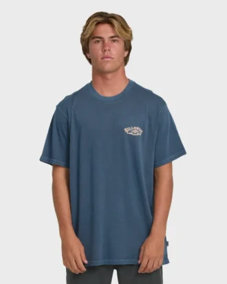 Camiseta de punto de pantalón corto premium Heritage Arch con lavado Wave