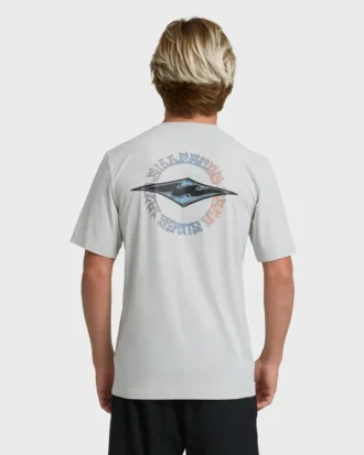 Camiseta de surf de pantalones cortos y corte holgado con estampado de rombos huecos Camiseta de surf de pantalones cortos y corte holgado con estampado de rombos huecos