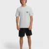 Camiseta de surf de pantalones cortos y corte holgado con estampado de rombos huecos Camiseta de surf de pantalones cortos y corte holgado con estampado de rombos huecos
