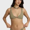 Camiseta de tirantes de verano con retorcido alto, top de bikini