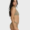 Camiseta de tirantes de verano con retorcido alto, top de bikini