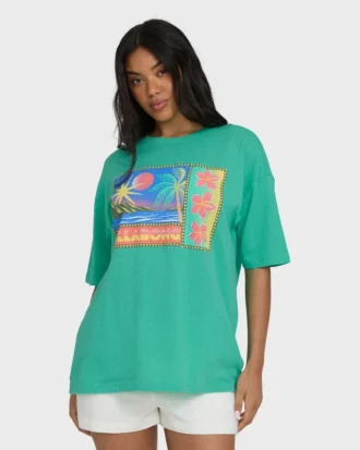 Camiseta gráfica de punto de manga corta Summer Heat