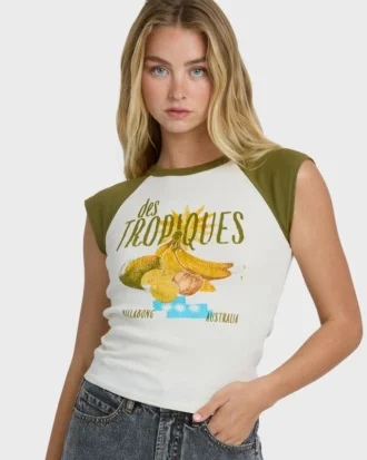 Camiseta raglán de manga corta Des Tropic