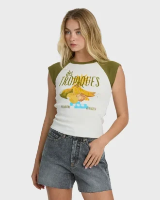 Camiseta raglán de manga corta Des Tropic