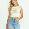 Camiseta raglán de manga corta Paradise con pantalones cortos