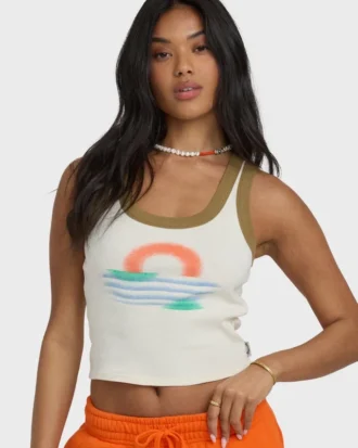 Camiseta sin mangas con cuello redondo Schuyler