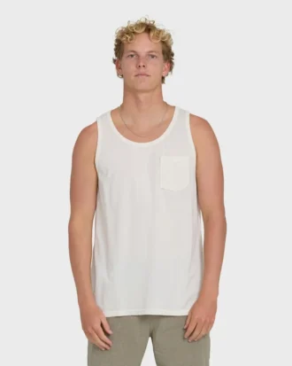 Camiseta sin mangas Essential Pocket Premium con lavado Wave