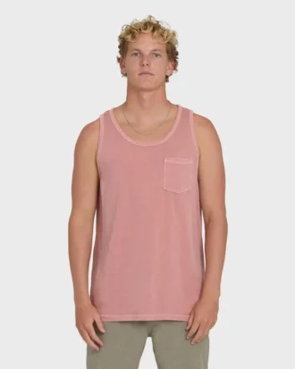 Camiseta sin mangas Essential Pocket Premium con lavado Wave