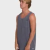 Camiseta sin mangas Essential Pocket Premium con lavado Wave Camiseta sin mangas Essential Pocket Premium con lavado Wave