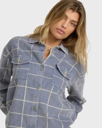 Chaqueta de pana de manga larga Fadeaway