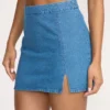 Falda lavada con efecto ondulado Falda lavada con efecto ondulado