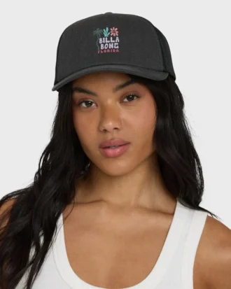 Gorra de camionero con estampado floral