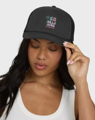 Gorra de camionero con estampado floral